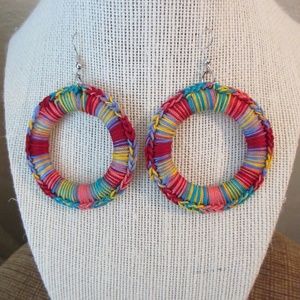 Crochet Hoop Earrings Carnival